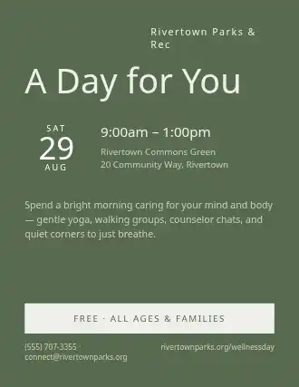 A Day for You — Mental Health flyer template