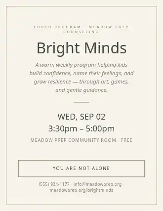 Bright Minds — Mental Health flyer template