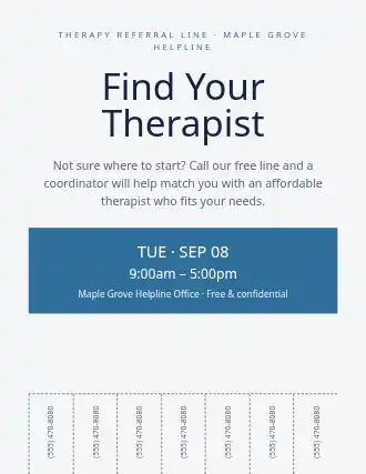 Find Your Therapist — Mental Health flyer template