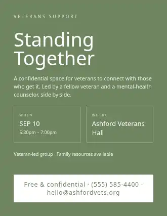 Standing Together — Mental Health flyer template