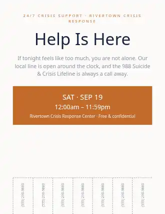 Help Is Here — Mental Health flyer template