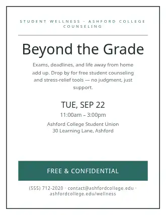 Beyond the Grade — Mental Health flyer template