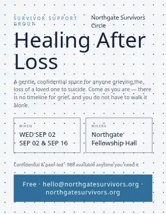 Healing After Loss — Suicide Prevention template