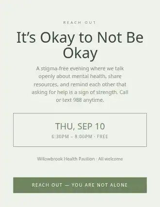 It’s Okay to Not Be Okay — Suicide Prevention template