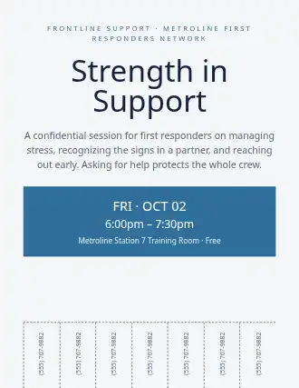 Strength in Support — Suicide Prevention flyer template