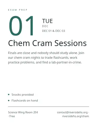 Chem Cram Sessions — Study Groups template