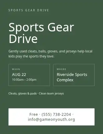 Sports Gear Drive — Drives flyer template