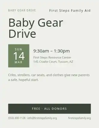 Baby Gear Drive — Drives flyer template