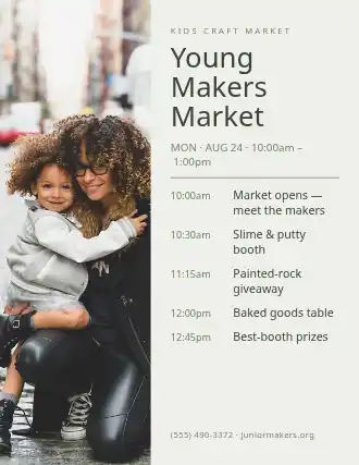 Young Makers Market — Kid Ventures flyer template