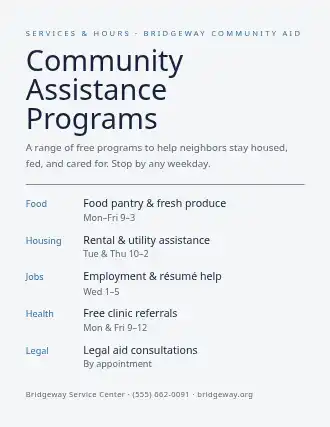Community Assistance Programs — Social Services flyer template