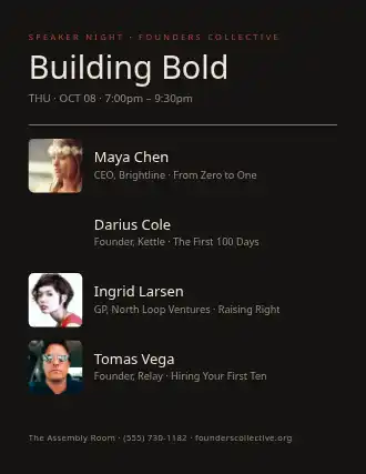 Building Bold — Speakers template