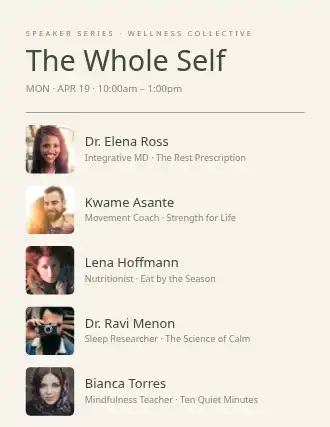 The Whole Self — Speakers template