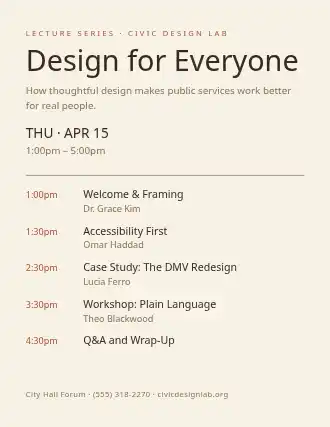 Design for Everyone — Speakers template