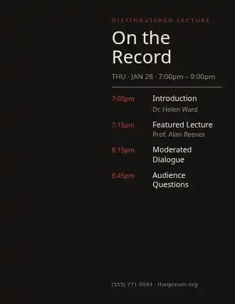 On the Record — Speakers flyer template