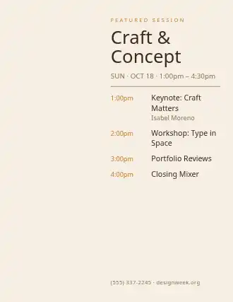 Craft & Concept — Speakers flyer template