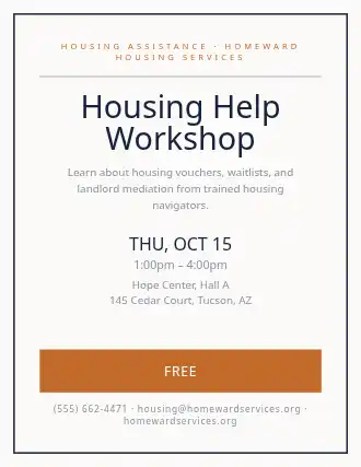 Housing Help Workshop — Social Services template