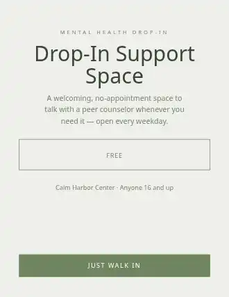 Drop-In Support Space — Social Services template