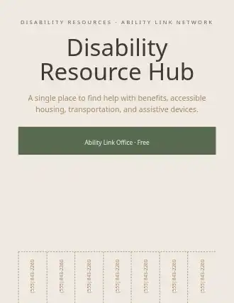 Disability Resource Hub — Social Services flyer template