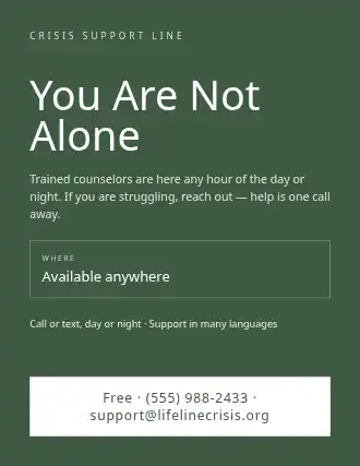 You Are Not Alone — Social Services flyer template
