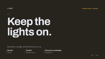 Volt Grid — Executive committee — Executive committee pitch deck template
