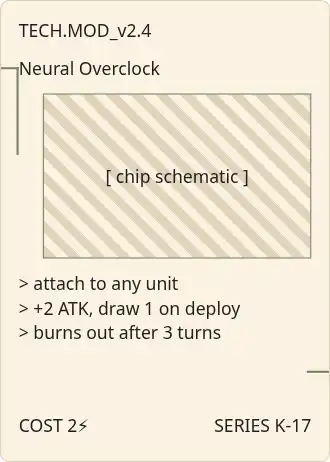 Neural Overclock — Sci-fi TCG — Sci-fi TCG gamecard template