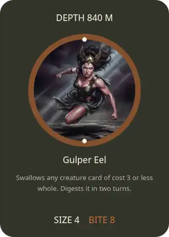 Gulper Eel — Deep Sea — Deep Sea gamecard template