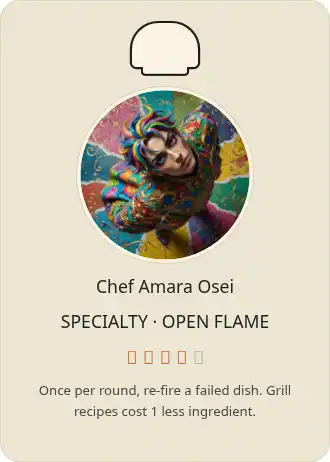 Chef Amara Osei — Culinary Battle — Culinary Battle template