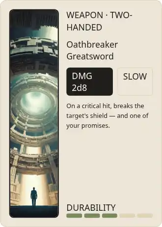Oathbreaker Greatsword — Dungeon Gear — Dungeon Gear template