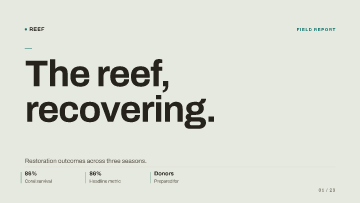 Reef Alliance — Donors — Donors template