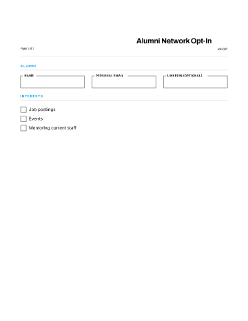 Alumni Network Opt-In — Offboarding template