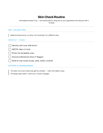 Skin Check Routine — Preventive template