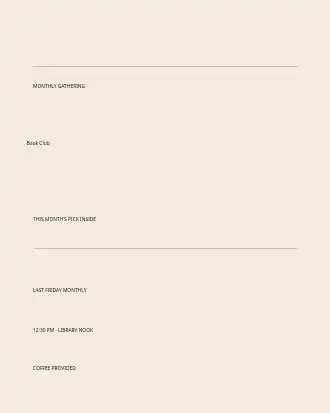 Book Club — Office & Community Socials template