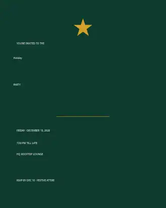 Holiday Party — Office & Community Socials invite-events template