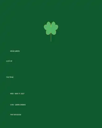 St. Patrick’s Mixer — Office & Community Socials invite-events template