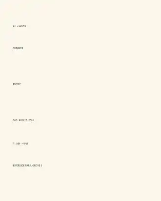Summer Picnic — Office & Community Socials invite-events template