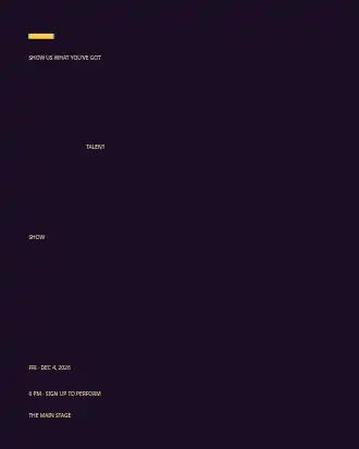 Talent Show — Office & Community Socials invite-events template