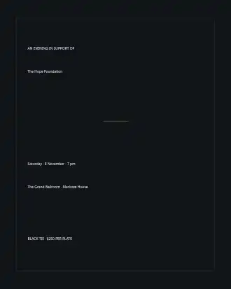 Charity Gala — Galas & Fundraisers invite-events template