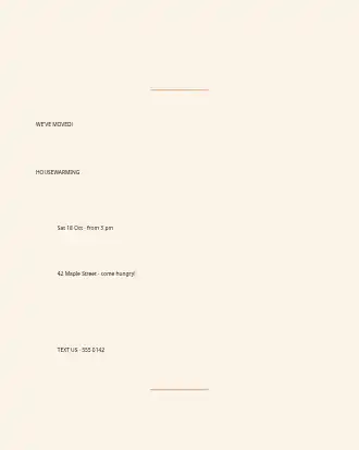 Housewarming — Parties & Celebrations template