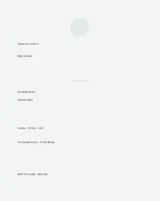 Baby Shower — Parties & Celebrations invite-events template