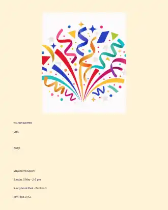 Birthday Party — Parties & Celebrations invite-events template