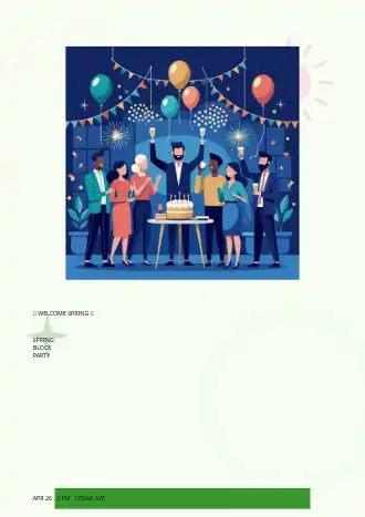 Spring Block Party — Office & Community Socials invite-events template