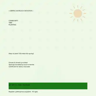 Community Tree Planting — Office & Community Socials invite-events template