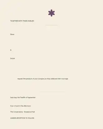 Art Nouveau Wedding — Parties & Celebrations invite-events template