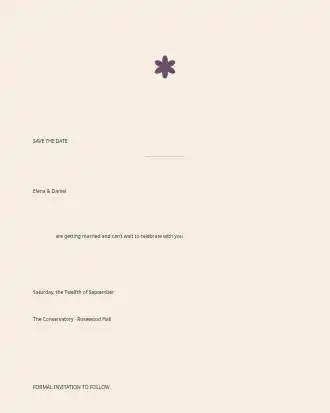 Art Nouveau Wedding — Save the Date — Parties & Celebrations invite-events template