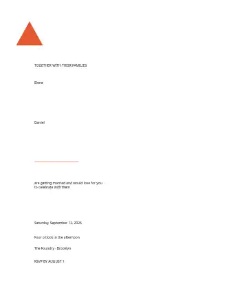 Geometric Modern Wedding — Parties & Celebrations invite-events template