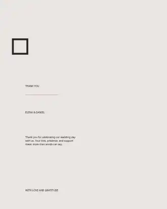 Industrial Chic Wedding — Thank You Card — Parties & Celebrations invite-events template
