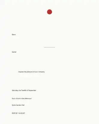 Japanese Minimal Wedding — Parties & Celebrations invite-events template