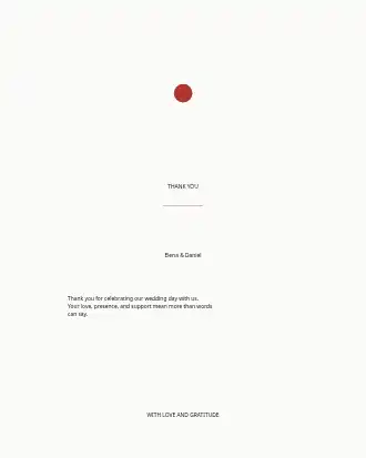 Japanese Minimal Wedding — Thank You Card — Parties & Celebrations invite-events template