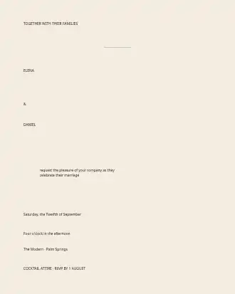 Mid-Century Modern Wedding — Parties & Celebrations invite-events template