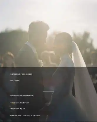 Modern Photo-Led Wedding — Parties & Celebrations invite-events template